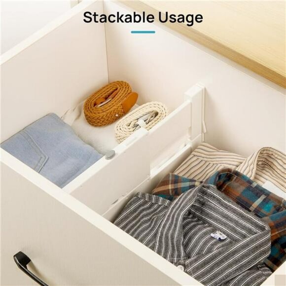 Adjustable Drawer Dividers 8 Pack Expandable Closet Dresser Organizer Set - Picture 4 of 7